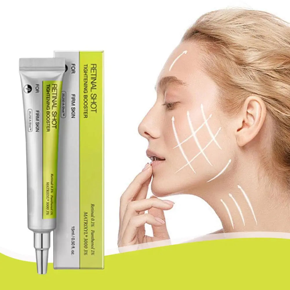 Serenzza Korean Retinol Eye Cream in a jar, featuring a smooth exfoliating moisturizer that brightens skin and reduces pores.