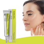 Serenzza Korean Retinol Eye Cream in a jar, exfoliating moisturizer for brightening skin and shrinking pores, with a smooth texture.