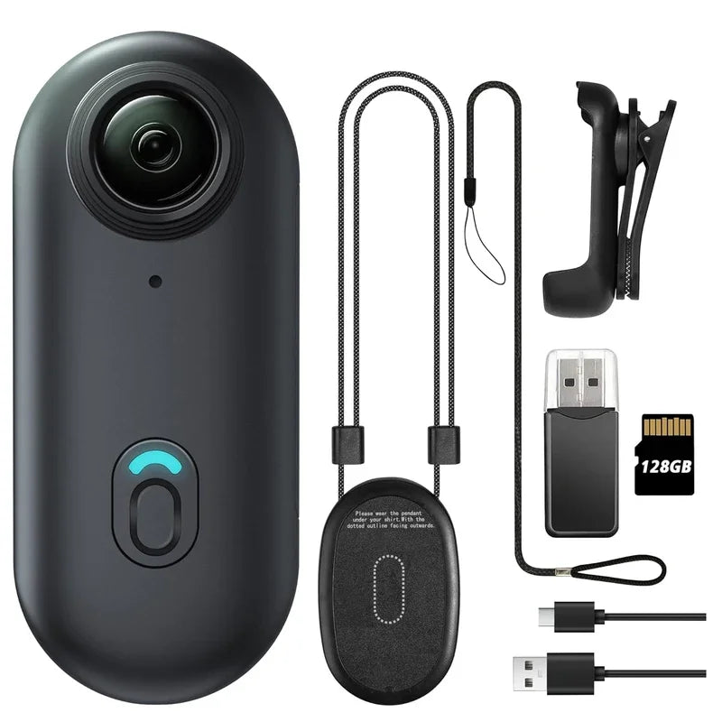 Serenzza Mini Body Camera helmet handlebar mount, full HD sports action camera with Wi-Fi for motorcycle and outdoor recording.