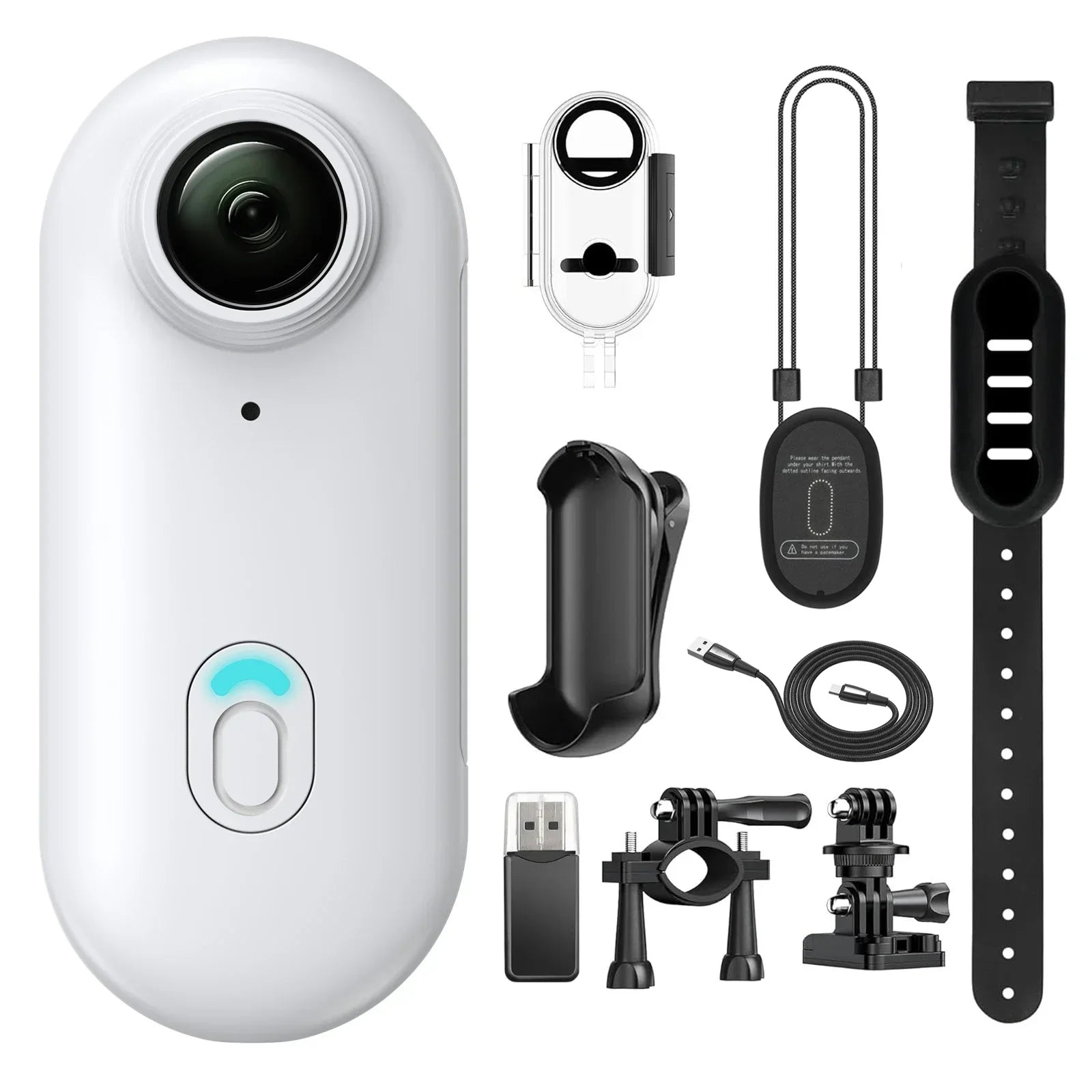 Serenzza Mini Body Camera mounted on a helmet, showcasing full HD video and WiFi features for motorcycle and sports action filming.