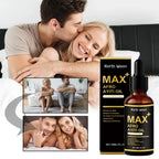 Serenzza African Ayi Oil MAX+ herbal men's massage essence, 30ml bottle with natural herbal ingredients for male body massage.
