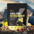 Himalayan Shilajit gummies by Serenzza with ashwagandha and gokshura, featuring trace minerals and natural herbal ingredients.