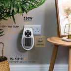 Wall-mounted Serenzza portable electric heater with warm air blower for home heating and efficient temperature control.