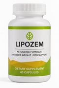 Serenza Lipozem capsules, natural supplement for health and vitality, showing the bottle with capsules and herbal ingredients.