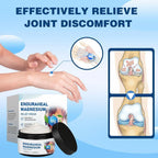 Two tubes of Serenzza Timilk EnduraHeal Magnesium Relief Cream for joint and bone pain, displayed in a professional skincare setting.