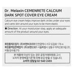 Serenzza Cemenrete Calcium Dark Spot Eye Cream in 0.52 oz jar, showing the cream and product packaging with branding.