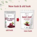 Serenzza cold pressed organic beet root powder in a 4lb bag, high concentration, no additives, vibrant red powder for health supplements.