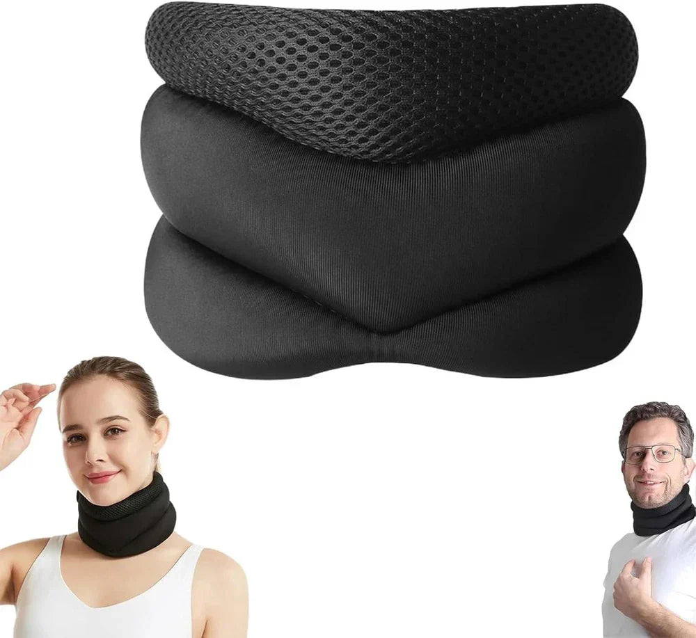Adjustable Serenzza neck support pillow designed for ergonomic snoring relief, featuring a soft cushion and ergonomic design in the image.
