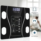 Serenza smart digital scale with LED display showing weight up to 400 lbs on sleek glass surface.