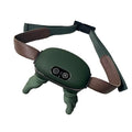 Serenzza wireless neck and shoulder massager with deep kneading therapy, showing the device wrapped around a person's shoulders.