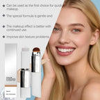Serenzza 2-in-1 color changing foundation and concealer stick with brush, lightweight, moisturizing for natural skin coverage.