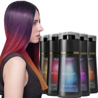 Serenzza 5-color hair dye shampoo for black hair, moisturizing and repairing hair with vibrant color in cream formula for men and women.