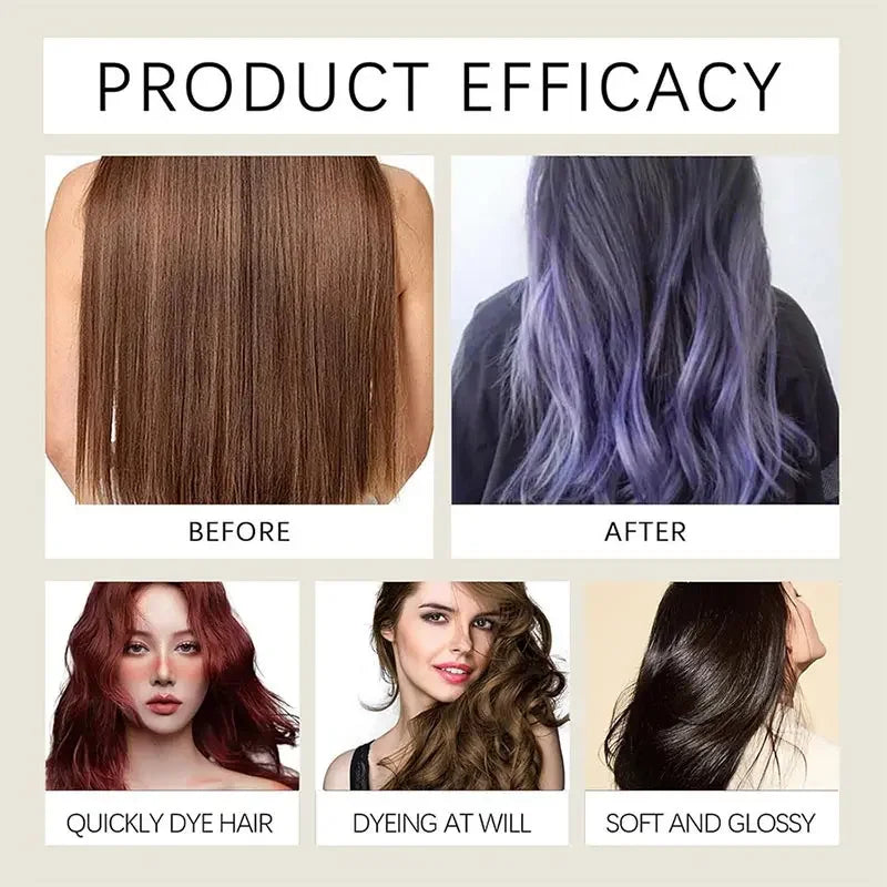 Serenzza black hair dye shampoo in a cream formula, moisturizing and repairing for men and women, with vibrant color payoff.