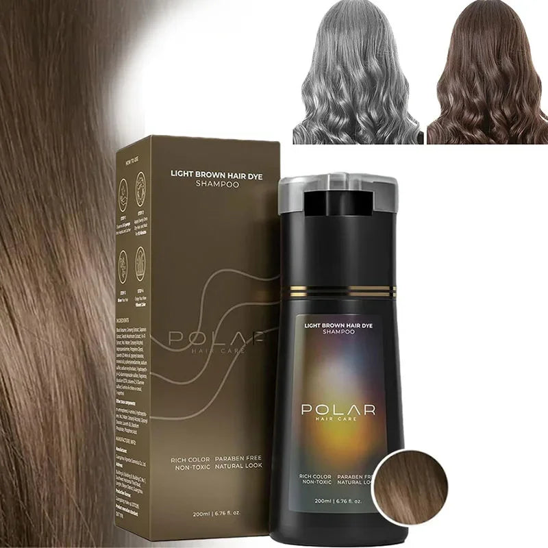 Serenzza 5-color hair dye shampoo for black hair, moisturizing and repairing hair color cream for men and women.