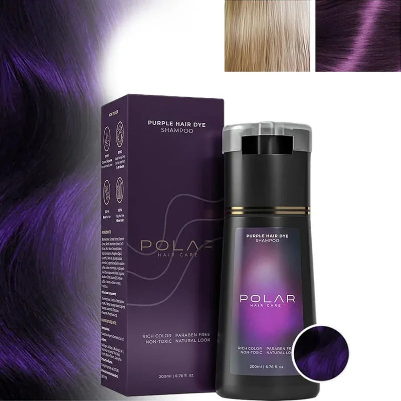 Serenzza black hair dye shampoo for men and women, moisturizing and repairing hair with 5 color options, creamy instant hair color.