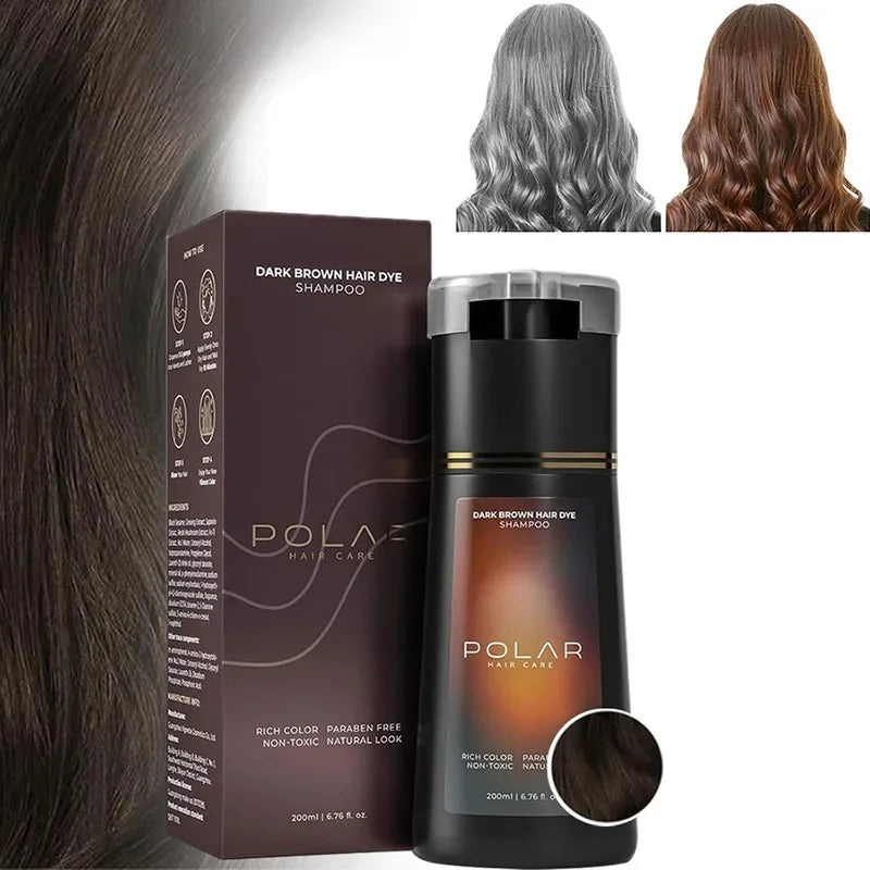 Serenzza 5-color hair dye shampoo for black hair, moisturizing and repairing cream for men and women, instant color change.