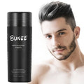 Serenzza BUNEE Hair Fibers 27.5g natural thickening powder for thinning hair, showing the product container and fibers.
