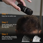 Serenzza BUNEE Hair Fibers in 27.5g bottle, natural thickening powder for thinning hair, shown in a close-up shot.