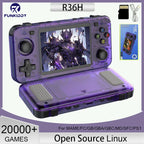 Serenzza R36H handheld game console with 3.5-inch screen, 64GB storage, open source, and retro design for portable gaming.