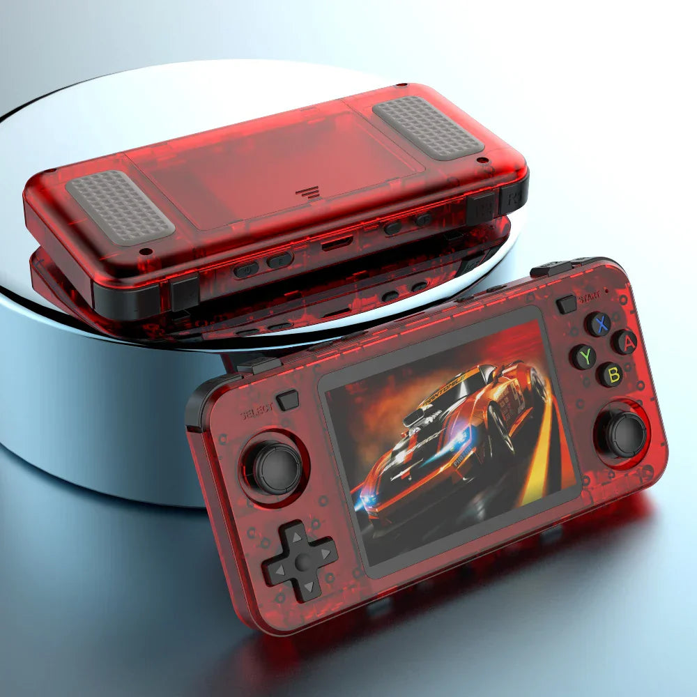 Serenzza R36H R36S handheld game console with 64GB storage, 3.5-inch screen, portable retro video player, open source design