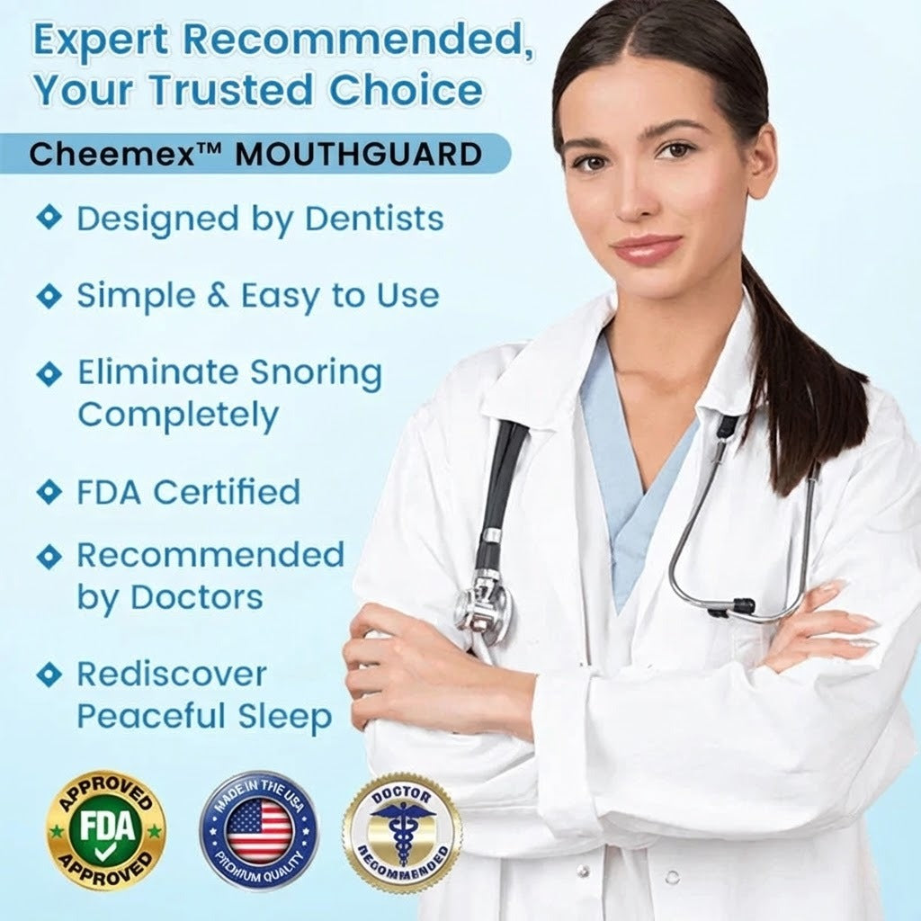 Serenzza anti-snoring and teeth grinding protector for oral health, designed to reduce noise and protect teeth during sleep.