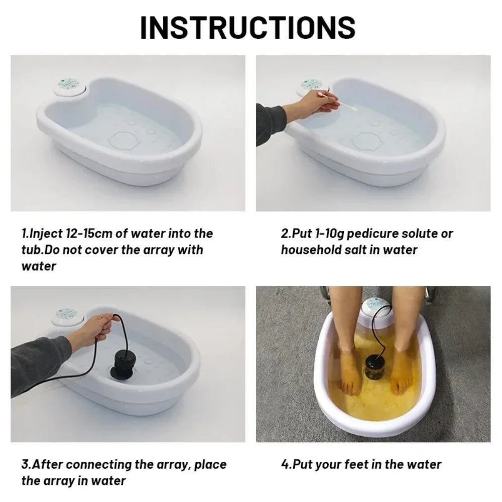 Serenzza Ionic Foot Spa Machine with relaxing massage and pedicure features, showing the device with foot basins and control panel.