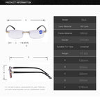 Arenzza sapphire-hard anti-blue light reading glasses with dual-use lenses for clear vision and eye protection.