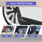 Arenzza universal car wheel fender accessory installed on a vehicle, showcasing its protective and stylish design.