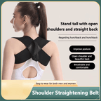 Arenzza back posture correction belt for men and women, shown in black, designed to improve posture and support the back during activity.