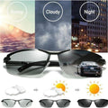 A pair of Arenzza photochromic sunglasses with stylish frames and adaptive lenses, designed for anti-glare and smart light adjustment.