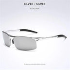 A pair of Arenzza photochromic sunglasses with polarized lenses, stylish design, and smart light adaptation for eye protection.