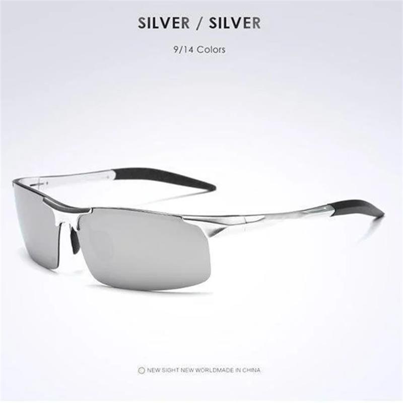 A pair of Arenzza photochromic sunglasses with polarized lenses, stylish design, and smart light adaptation for eye protection.