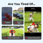 Arenzza 4MP Solar PTZ camera with 355° pan and tilt, weatherproof, built-in battery, and two-way talk for home security.