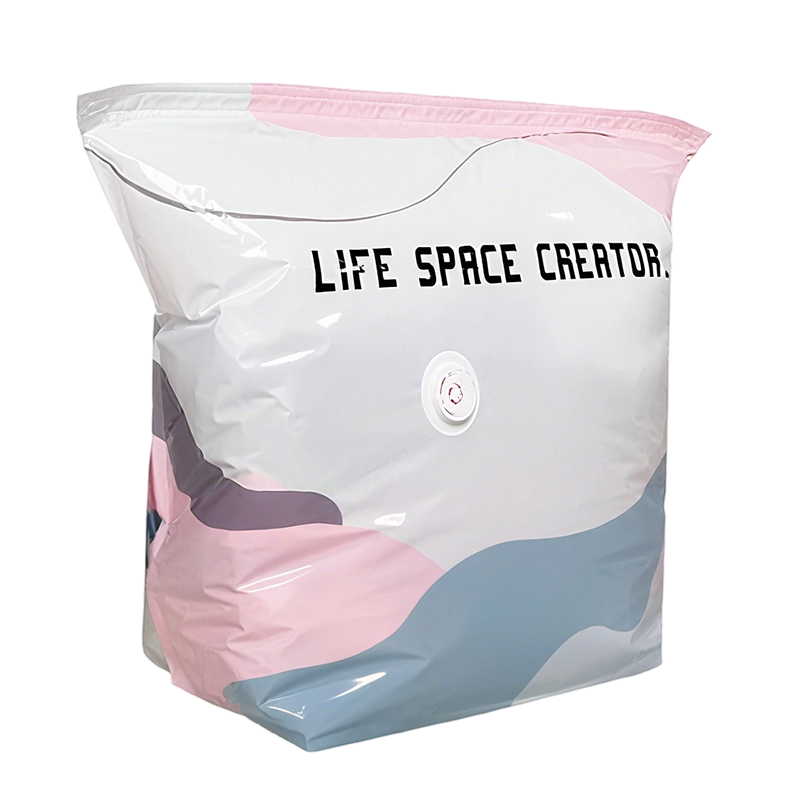 Arenzza no-pump vacuum storage bags for clothes and bedding, featuring press-and-seal design to save space and keep items dry.