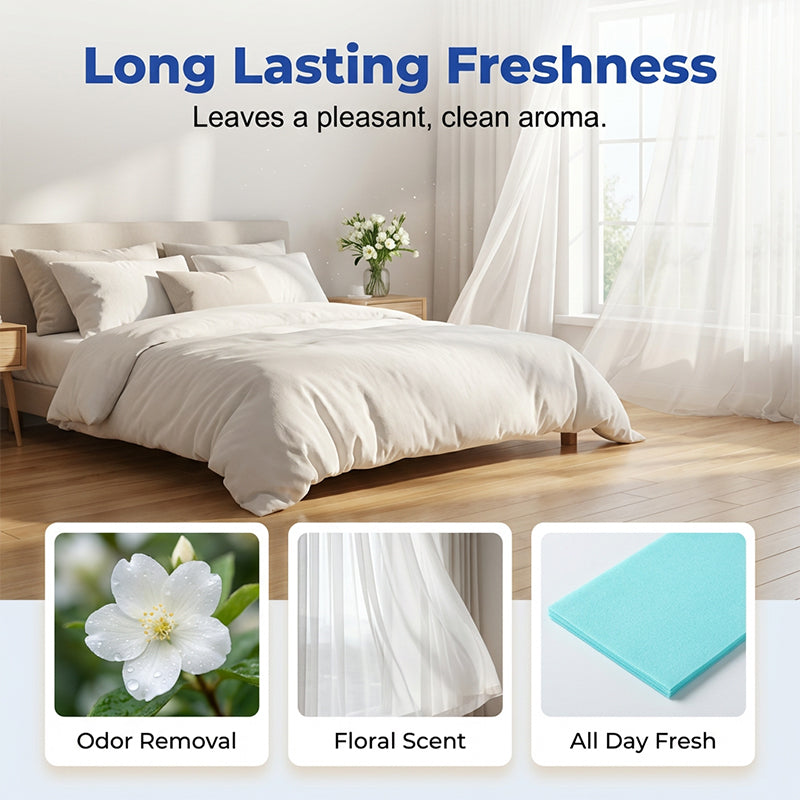 Arenzza water-soluble floor cleaning sheets in a pack of 120, designed to clean and shine floors easily without measuring.