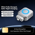 Arenzza 140W USB-C PD3.1 fast charger with AI auto shutdown and battery protection, compatible with iPhone, MacBook, and tablets.