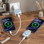 Arenzza 140W USB-C PD3.1 fast charger with AI auto shutdown, universal for iPhone, MacBook, and tablets, on a white background.