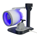 Arenzza Jet Engine Desktop Fan with cooling mist, LED neon glow, and aviation-inspired 3D printed design on a workspace.