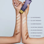 Virella Waterproof Body Concealer applied on legs, covering scars, spots, varicose veins, and tattoos with natural blending.