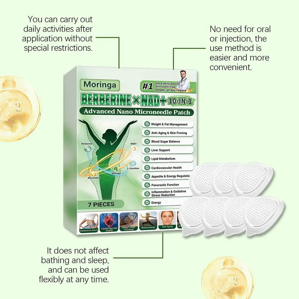Virella 10-in-1 Nano Microneedle Patch for moisturizing and firming skin, featuring tiny 0.2mm microdarts for women and men.