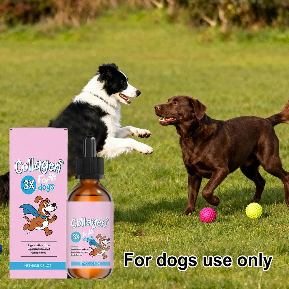 Virella 1/3/5-piece dog collagen drops for coat and skin care, gentle dietary supplement for dogs, cleaning and health support