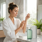 Virella HA Body Hydrator Hyaluronic Acid Body Serum bottle, 386ml, featuring clear packaging and serum inside.