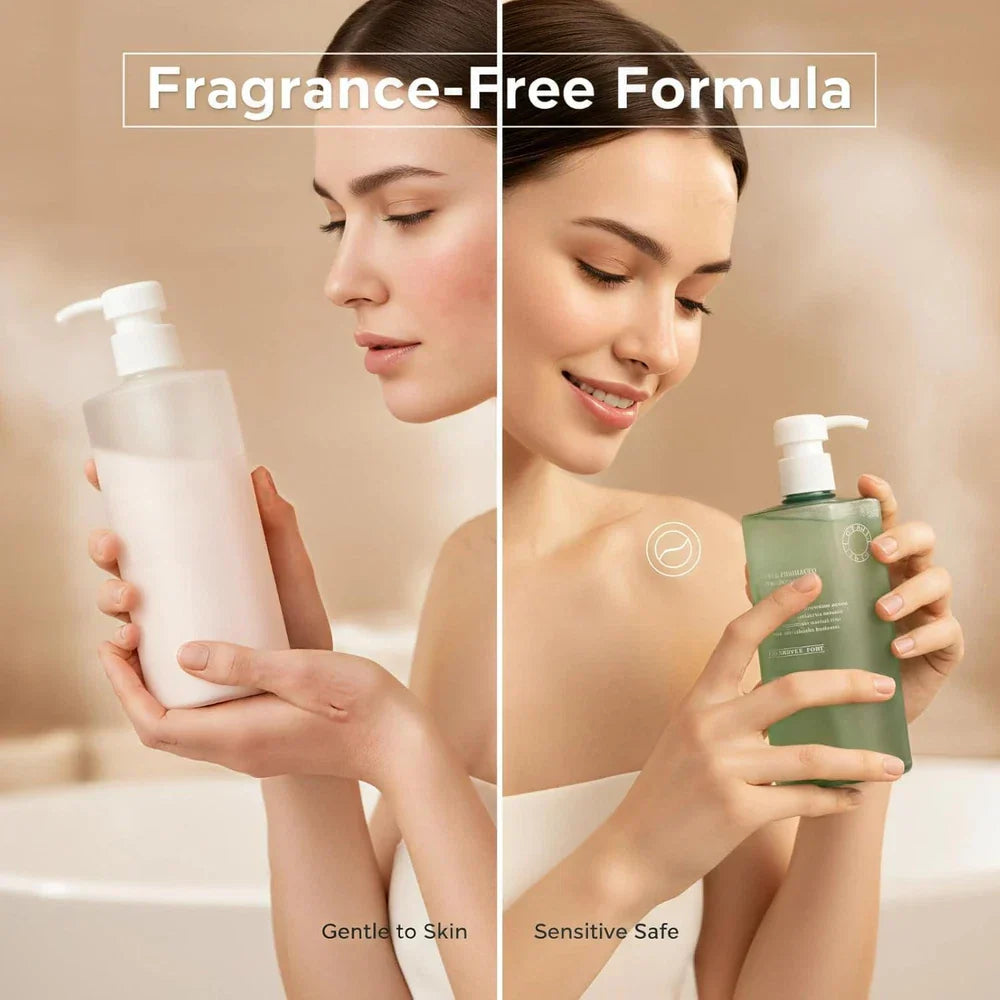 Virella Ha Body Hydrator hyaluronic acid body serum in a 386ml bottle, showing the clear serum and sleek packaging.