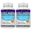 Virella Collagen Peptides 1800mg supplement for hair, skin, anti-aging, joint, and bone health, featuring Types I, II, III, V, X.