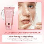 Virella Korean deep collagen peel-off face mask for anti-wrinkle lifting and overnight skin care, targeting mature skin.