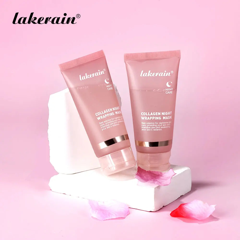 Virella Korean deep collagen peel-off mask for anti-wrinkle lifting and skin rejuvenation, shown on a woman's face.