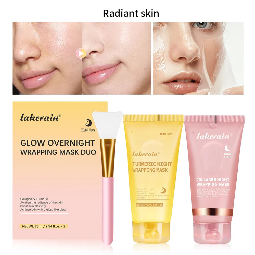 Virella Korean deep collagen peel-off face mask for anti-wrinkle lifting and overnight skin rejuvenation.