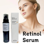 Virella Medithermafy Retinol Skin Booster serum showing a clear bottle with dropper, promoting skin brightening and tone balancing.