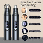 Virella mini pocket nose hair trimmer with waterproof design, compact painless clipper for nose, ears, and eyebrows, portable for men and women.