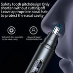 Virella mini pocket nose hair trimmer with waterproof design, showing the compact painless clipper for nose, ears, and eyebrows.